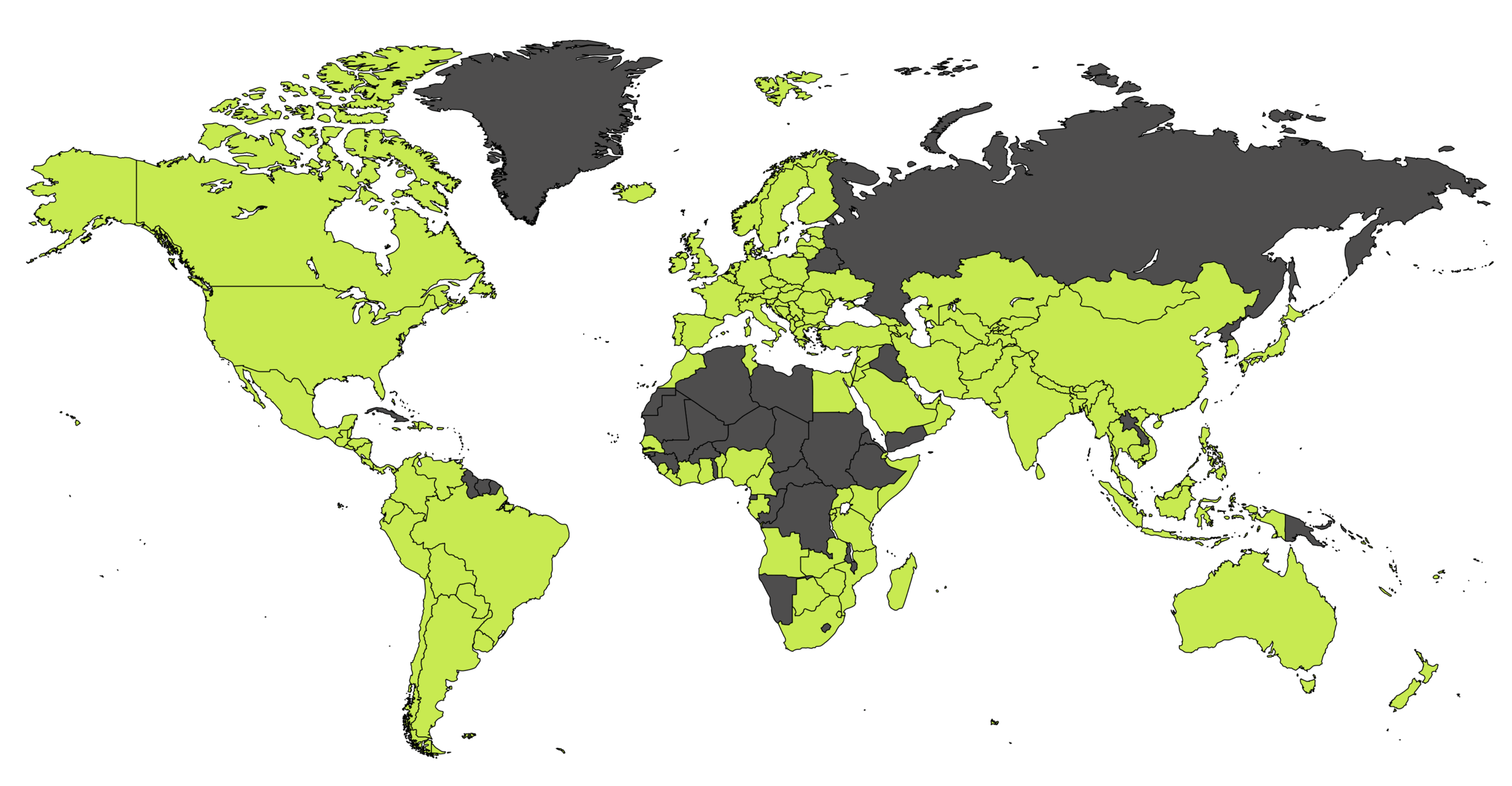 Carte du monde avec le réseau Baker Tilly